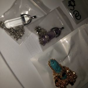 3 brand new stone necklaces